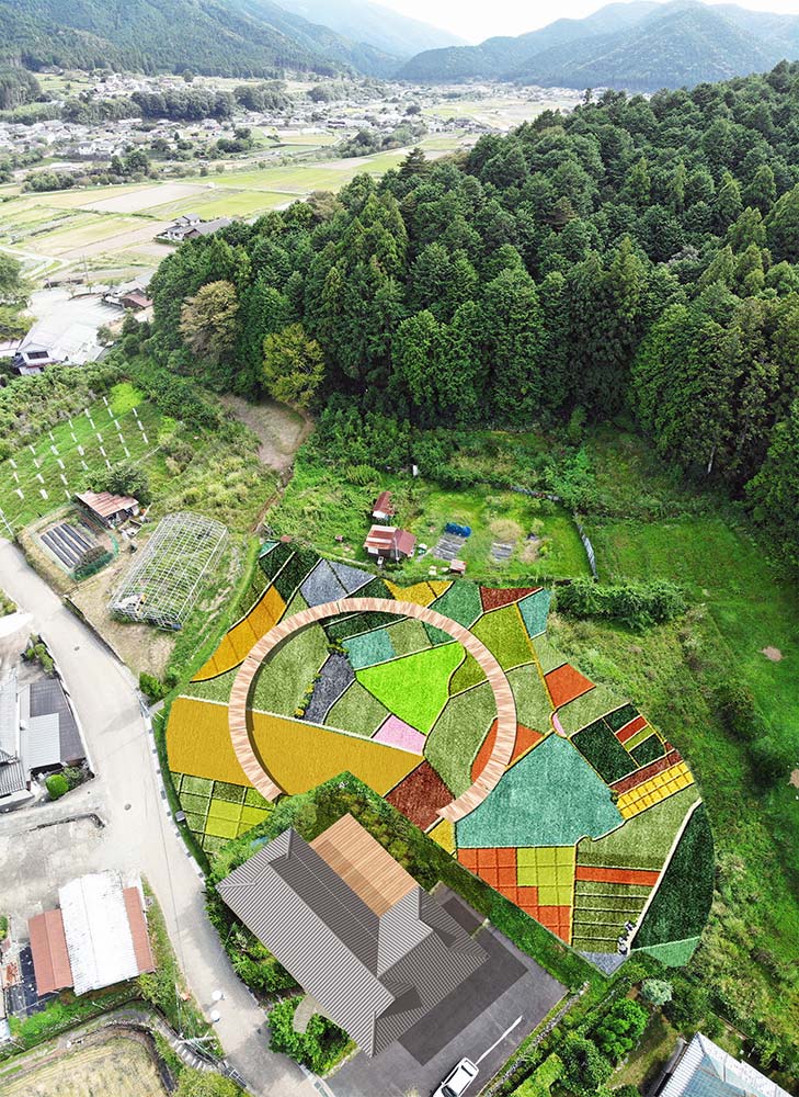 田園風景にとけこむそば屋