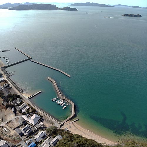 瀬戸内の風景の空撮