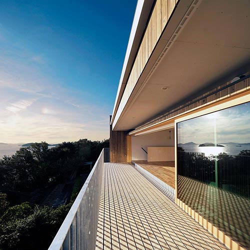 大開口の扉をフルオープン